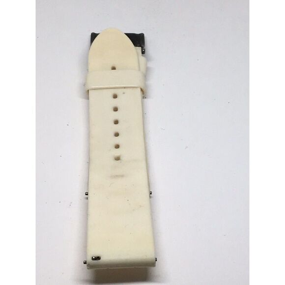 Authentic Fossil Watch Full Band Rubber White Use Parts 2 Piece Strap 18mm A698 - Picture 2 of 8
